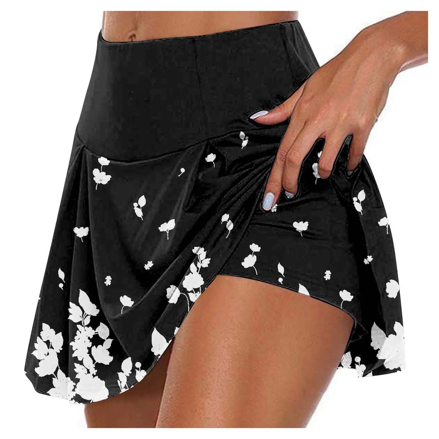 Women'S Athletic Stretchy Pleated Tennis Skirts Run Yoga Inner Shorts Elastic Sports Golf Skorts Skirts For Woman Faldas Mujeres
