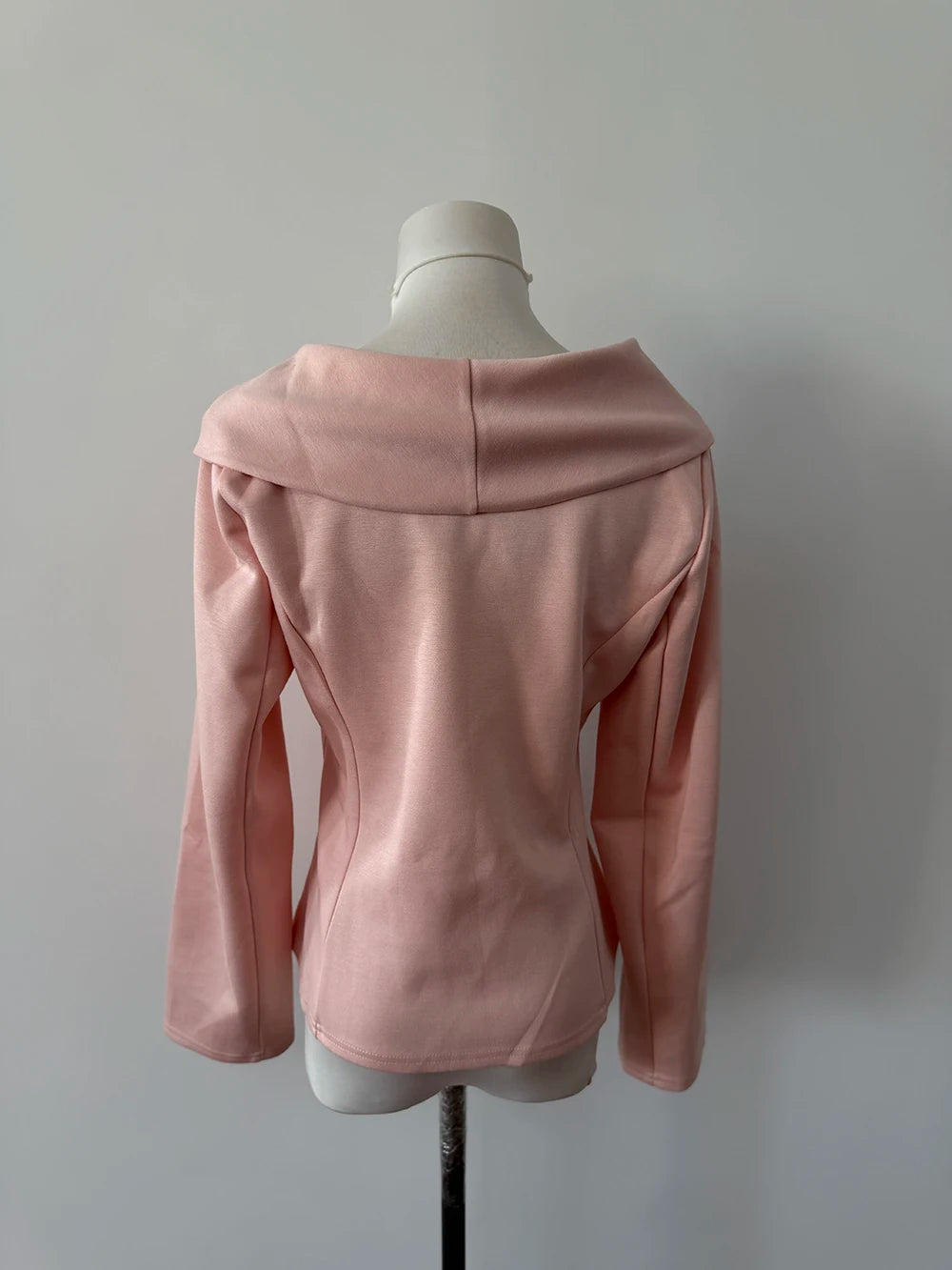 Luxury Socialite Style Pink Long Sleeve Shirt for Women Clothing Autumn Korean Chic Gentle Waist Slimming Pullovers Women Tops