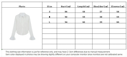 Sexy Slim Flared Sleeve Women's Shirt Solid Lapel Single-breasted Back Bandage Tunic Female Blouses Spring Trend New Lady