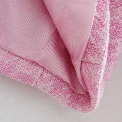 Klacwaya Tweed Set 2 Piece Chic Blazer Women Suit Shorts Sets Women 2022 Suit With Shorts For Women Female Suits