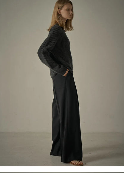 2024 Spring Autumn New Style Trousers Slim Tall Casual Floor Mopping Pants