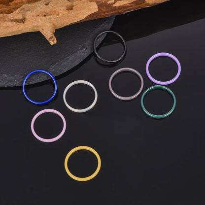 9 Color Ceramic Ring Smooth Slender Circular Rings For Women Men Simple Design Aesthetic Finger Rings Jewelry Couple Y2K Gift