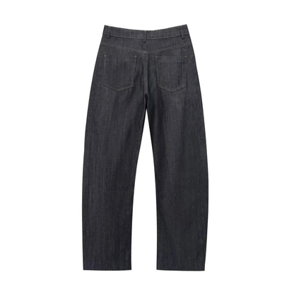 HH Female Spring Vintage Denim Blazer Long Sleeves Turn Down Collar Single Breasted Fake Pockets Street Fashion Coats