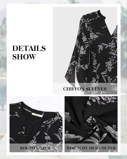 Casual Summer Hot Sale Of The Season Women's Shirt Loose V-neck Petal Sleeve Chiffon Blouse Fashionable Elegant Female Top with