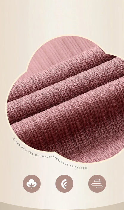 FINETOO 2 Pieces Women Thermal Underwear Sexy Long Sleeve Winter Clothes Seamless Thermal Intimate Set Ladies Thick Sleepwear