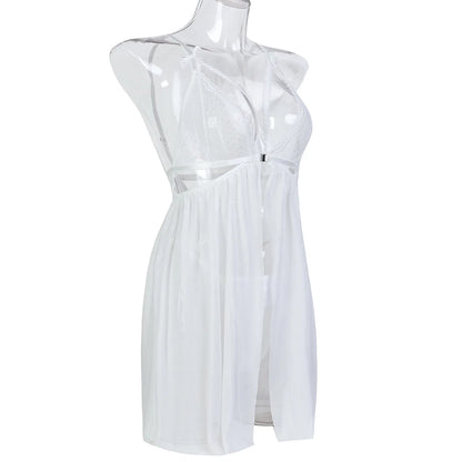 Sexy Lingerie For Woman Transparent Porno Sexual Clothing  Dress Erotic Underwear Nightdress With Thong Sleepwear