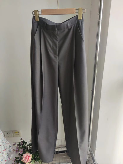 2024 Spring Autumn New Style Trousers Slim Tall Casual Floor Mopping Pants