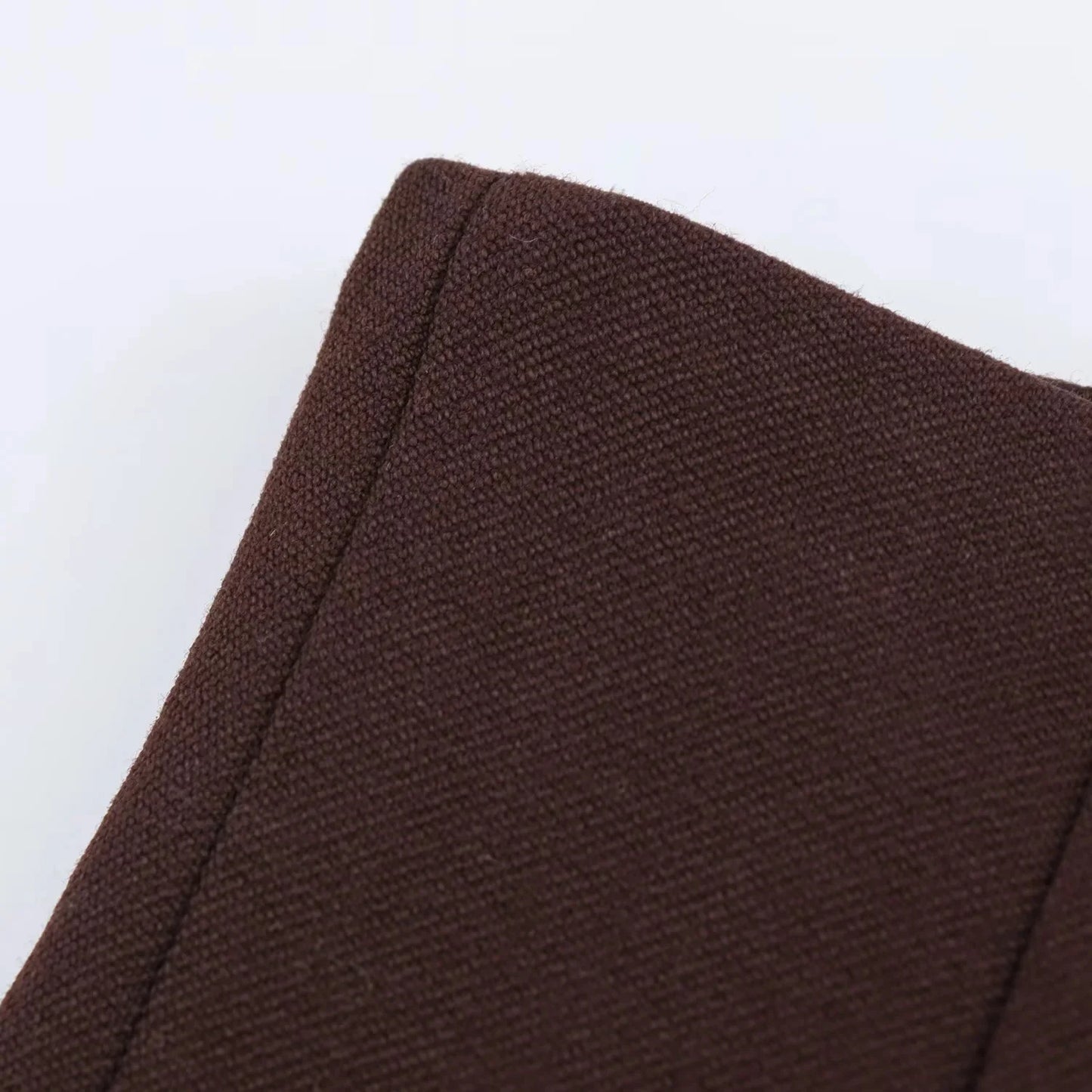 KONDALA 2025 Fall Winter Brown Elegant Office Lady Suits Fashion Shrug Pockets Blazers Elegant Zipper Skirts Chic Baggy Pants