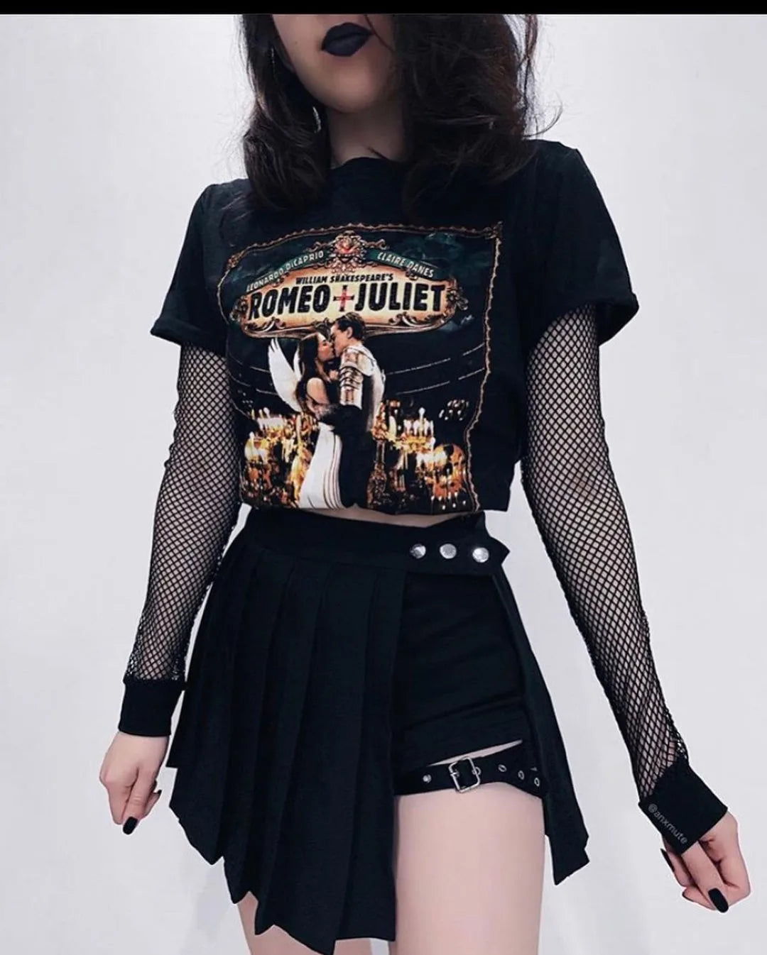 Sexy Gothic Women Skirt High Waist Pleated Punk Black Summer Girl's Skirts with Shorts Goth Dark Japanese Cosplay