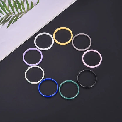 9 Color Ceramic Ring Smooth Slender Circular Rings For Women Men Simple Design Aesthetic Finger Rings Jewelry Couple Y2K Gift