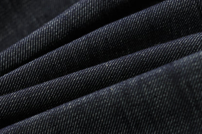 HH Female Spring Vintage Denim Blazer Long Sleeves Turn Down Collar Single Breasted Fake Pockets Street Fashion Coats