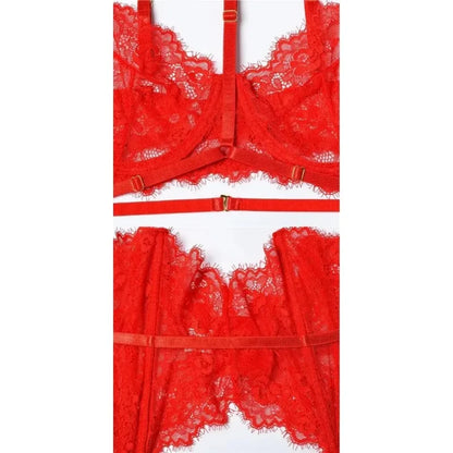 Lace Women's Underwear Close Fitting Comfortable Breathable Women's Suit Prom Queen Charming Elegant Exquisite Women's Top