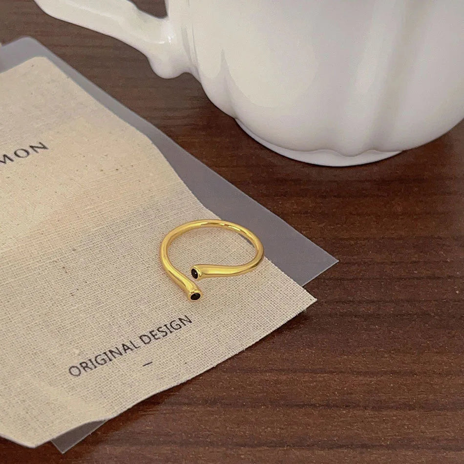 BFCLUB  Silver Color Rings for Women Simple Geometric Handmade Irregular Retro Ring Gold Big Allergy For Birthday Gift