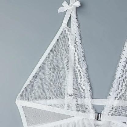 Sexy Lingerie For Woman Transparent Porno Sexual Clothing  Dress Erotic Underwear Nightdress With Thong Sleepwear