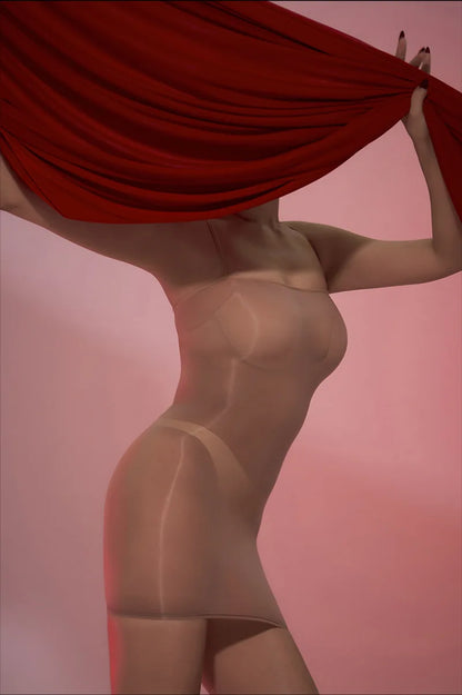 Sexy Women gloss dresses see through Sleeping clothes skirts Oily Shining Tight Short skirt