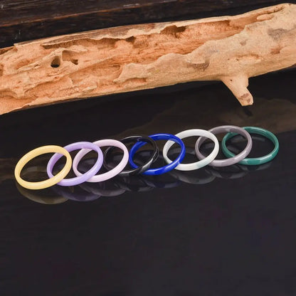 9 Color Ceramic Ring Smooth Slender Circular Rings For Women Men Simple Design Aesthetic Finger Rings Jewelry Couple Y2K Gift