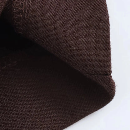 KONDALA 2025 Fall Winter Brown Elegant Office Lady Suits Fashion Shrug Pockets Blazers Elegant Zipper Skirts Chic Baggy Pants