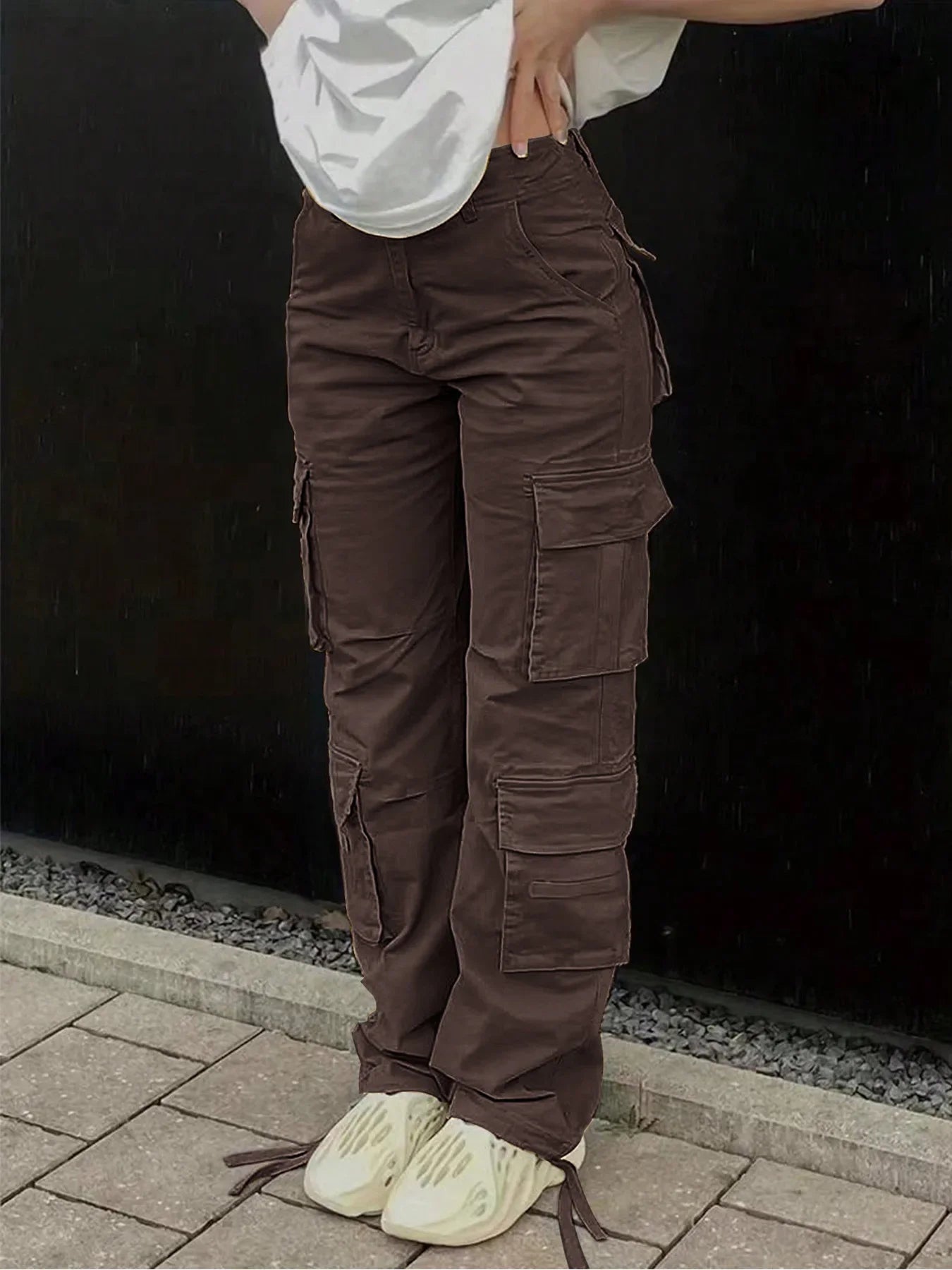 Casual Women's Tactical Pants Straight Leg Mountain Climbing High Street Spring Summer New Style Workwear Long Trousers