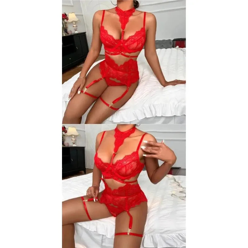 Lace Women's Underwear Close Fitting Comfortable Breathable Women's Suit Prom Queen Charming Elegant Exquisite Women's Top