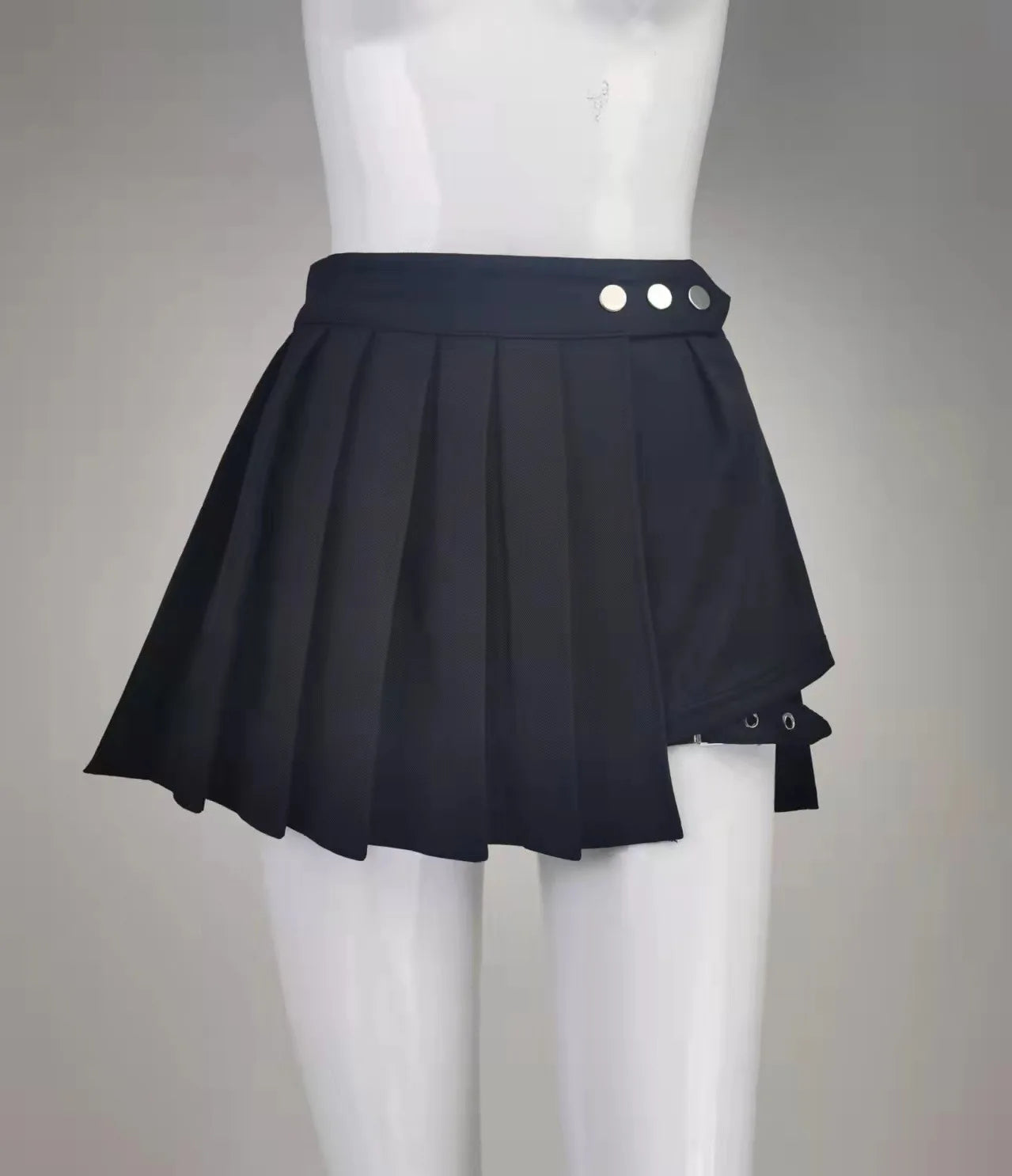 Sexy Gothic Women Skirt High Waist Pleated Punk Black Summer Girl's Skirts with Shorts Goth Dark Japanese Cosplay