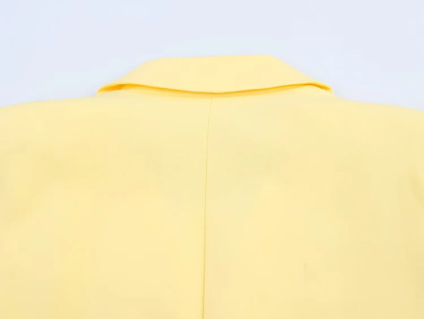 KONDALA Elegant Yellow Blazer Women's Double-breasted Lapel Blazer Fashion High Street 2025 Spring Summer Holidays Commute Suit