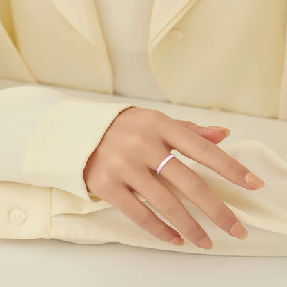 9 Color Ceramic Ring Smooth Slender Circular Rings For Women Men Simple Design Aesthetic Finger Rings Jewelry Couple Y2K Gift