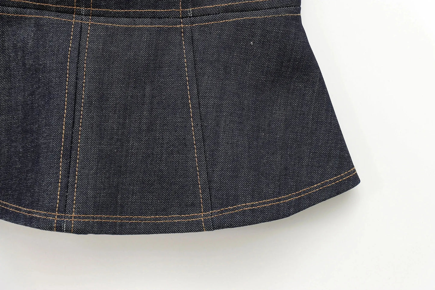 HH Female Spring Vintage Denim Blazer Long Sleeves Turn Down Collar Single Breasted Fake Pockets Street Fashion Coats