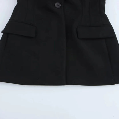 KONDALA Vintage Chic Office Lady Solid Women Suit Pockets V Neck Blazer Straight Loose Pants New Fashion 2025 Spring Autumn Sets