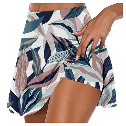 Women'S Athletic Stretchy Pleated Tennis Skirts Run Yoga Inner Shorts Elastic Sports Golf Skorts Skirts For Woman Faldas Mujeres