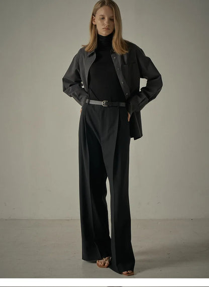 2024 Spring Autumn New Style Trousers Slim Tall Casual Floor Mopping Pants