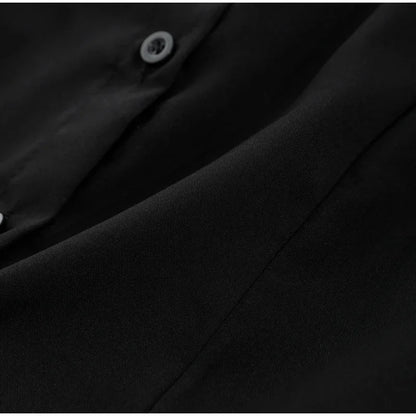 Sexy Slim Flared Sleeve Women's Shirt Solid Lapel Single-breasted Back Bandage Tunic Female Blouses Spring Trend New Lady