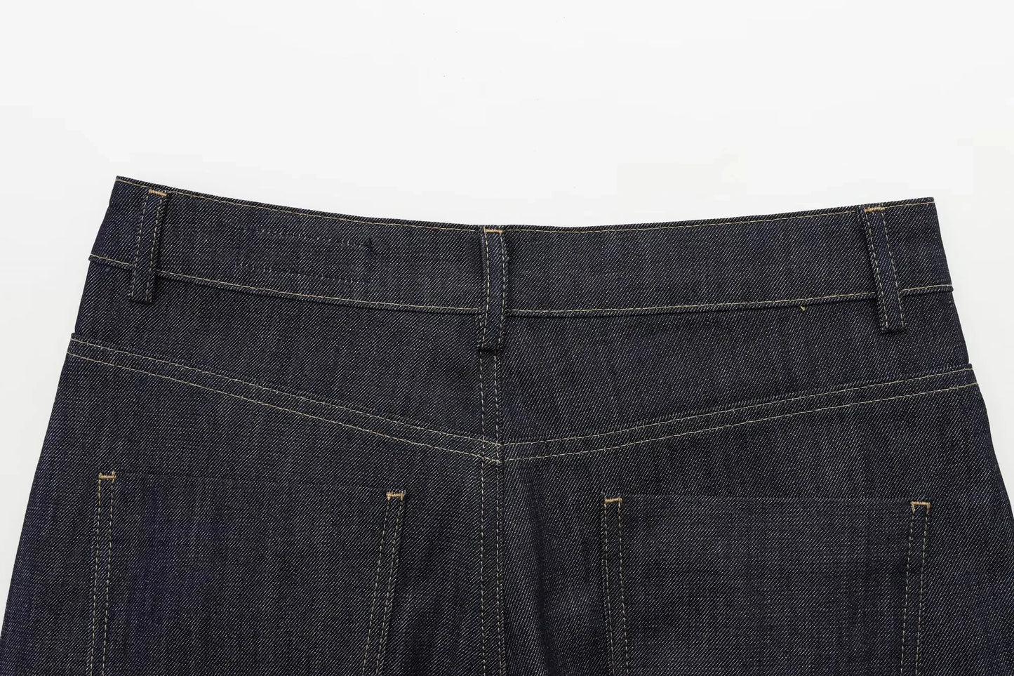 HH Female Spring Vintage Denim Blazer Long Sleeves Turn Down Collar Single Breasted Fake Pockets Street Fashion Coats