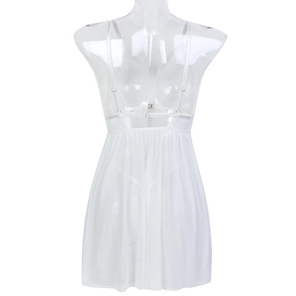 Sexy Lingerie For Woman Transparent Porno Sexual Clothing  Dress Erotic Underwear Nightdress With Thong Sleepwear