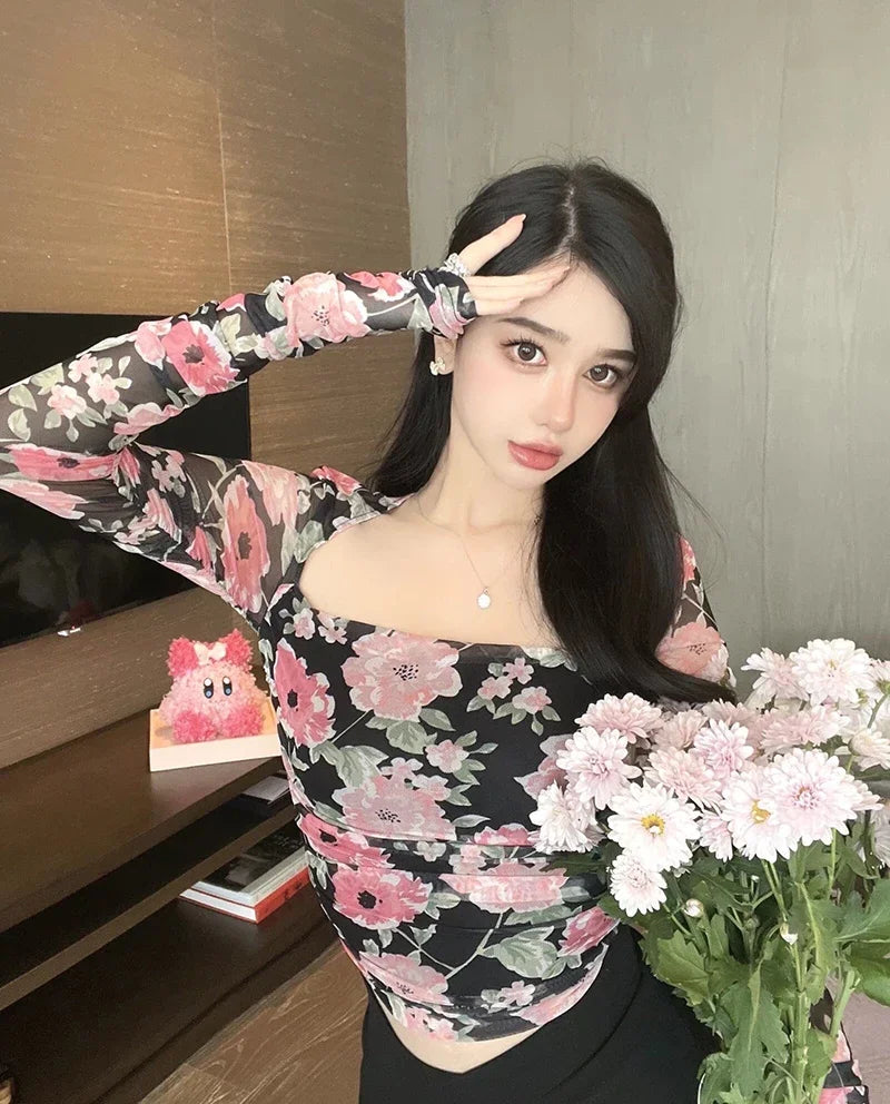 French Chic Halter Blouses Femininas Bow Flare Sleeve Short Tops Dames HighStreet Blusa Mujer Casual Shirts Clothes Dropshipping