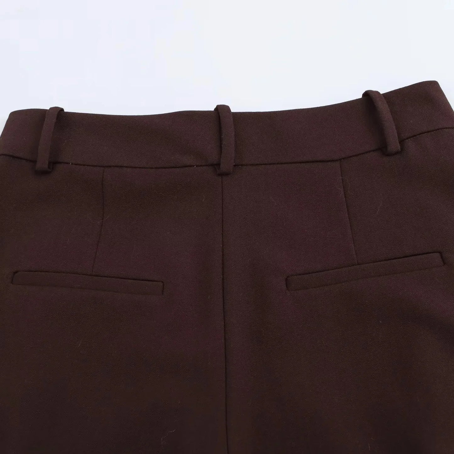 KONDALA 2025 Fall Winter Brown Elegant Office Lady Suits Fashion Shrug Pockets Blazers Elegant Zipper Skirts Chic Baggy Pants