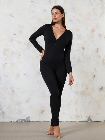 Women's 1Piece Lounge Pajamas Star Print Sexy Butt Button Back Flap Jumpsuit Sleepwear Romper Oversized Homewear