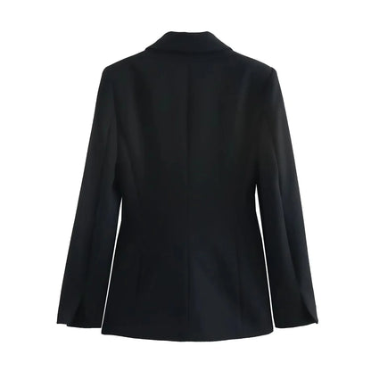 KONDALA Vintage Chic Office Lady Solid Women Suit Pockets V Neck Blazer Straight Loose Pants New Fashion 2025 Spring Autumn Sets