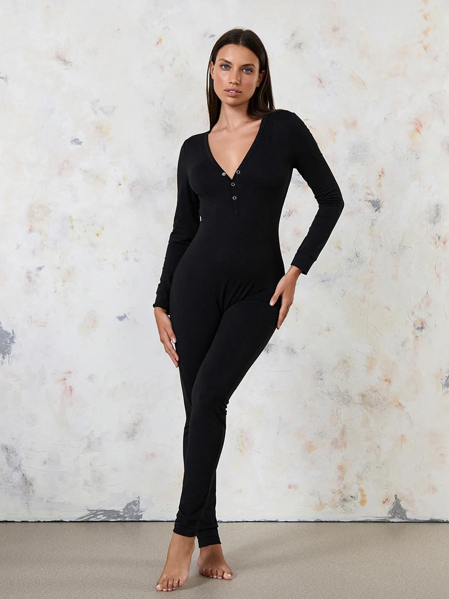 Women's 1Piece Lounge Pajamas Star Print Sexy Butt Button Back Flap Jumpsuit Sleepwear Romper Oversized Homewear