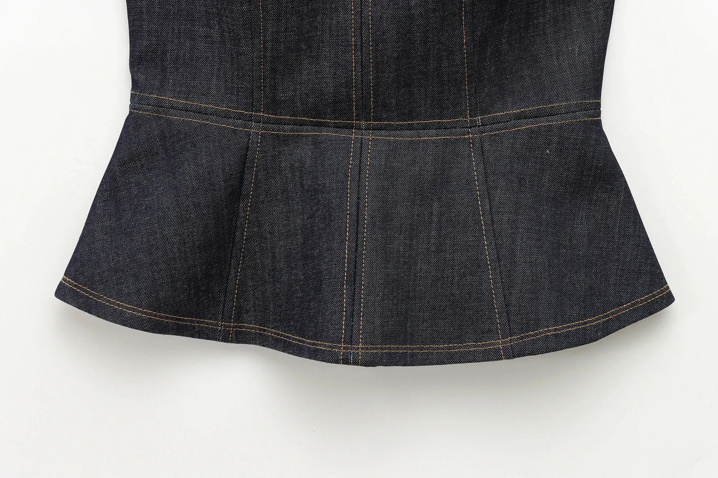 HH Female Spring Vintage Denim Blazer Long Sleeves Turn Down Collar Single Breasted Fake Pockets Street Fashion Coats