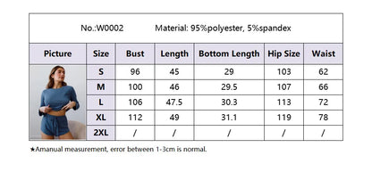 Women's 2 Pieces Pajamas Sets Cotton Blend Pyjamas Female Pijamas Woman Homewear Soft Sleepwear Long Sleeve Cami Top Shorts Suit