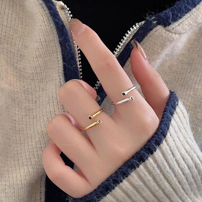 BFCLUB  Silver Color Rings for Women Simple Geometric Handmade Irregular Retro Ring Gold Big Allergy For Birthday Gift