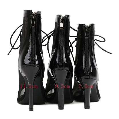2024 New Sexy Women Black Thin High Heels Party Stilettos Jazz Dance Ladies Shoes Latin Dancing Street Sexy Stiletto