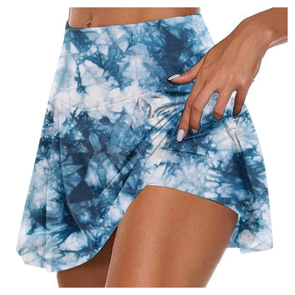 Women'S Athletic Stretchy Pleated Tennis Skirts Run Yoga Inner Shorts Elastic Sports Golf Skorts Skirts For Woman Faldas Mujeres