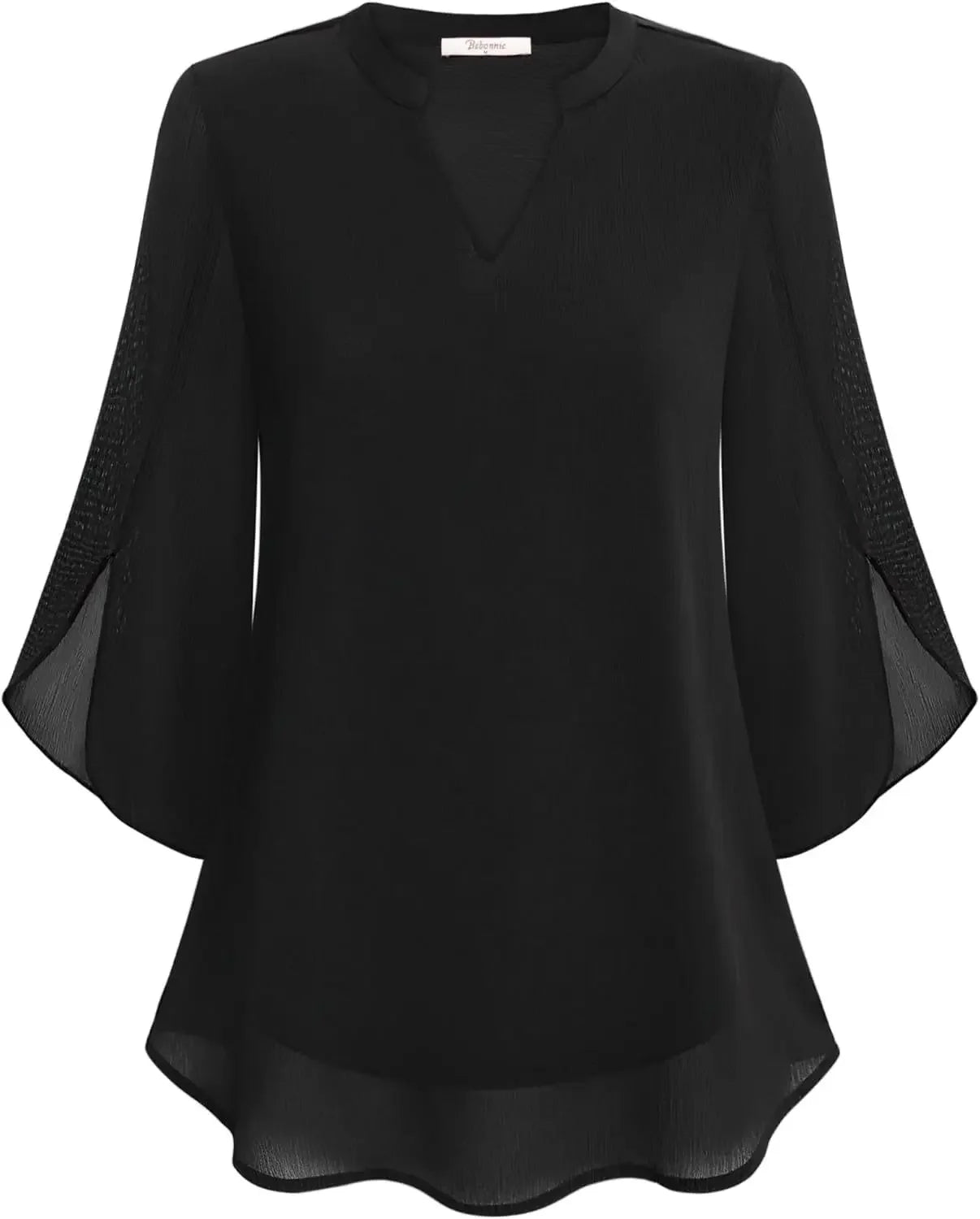 Casual Summer Hot Sale Of The Season Women's Shirt Loose V-neck Petal Sleeve Chiffon Blouse Fashionable Elegant Female Top with