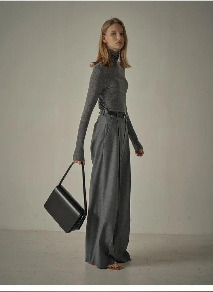 2024 Spring Autumn New Style Trousers Slim Tall Casual Floor Mopping Pants