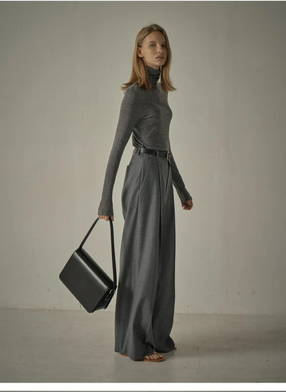 2024 Spring Autumn New Style Trousers Slim Tall Casual Floor Mopping Pants