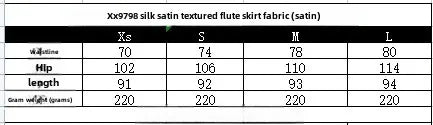 2024 Spring Summer New Women's High-Waisted Skirt European Style Silk-Satin Feeling Long Dress Solid Color Simple Design