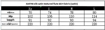 2024 Spring Summer New Women's High-Waisted Skirt European Style Silk-Satin Feeling Long Dress Solid Color Simple Design