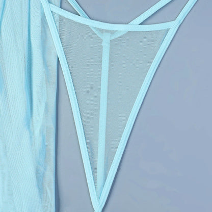 Sexy Lingerie For Woman Transparent Porno Sexual Clothing  Dress Erotic Underwear Nightdress With Thong Sleepwear