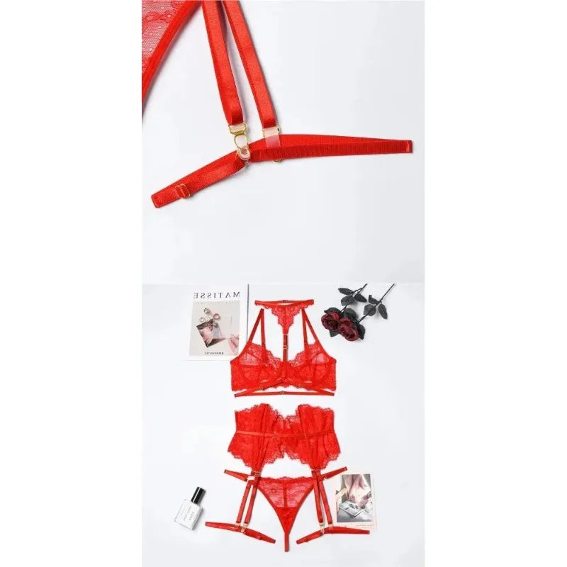 Lace Women's Underwear Close Fitting Comfortable Breathable Women's Suit Prom Queen Charming Elegant Exquisite Women's Top